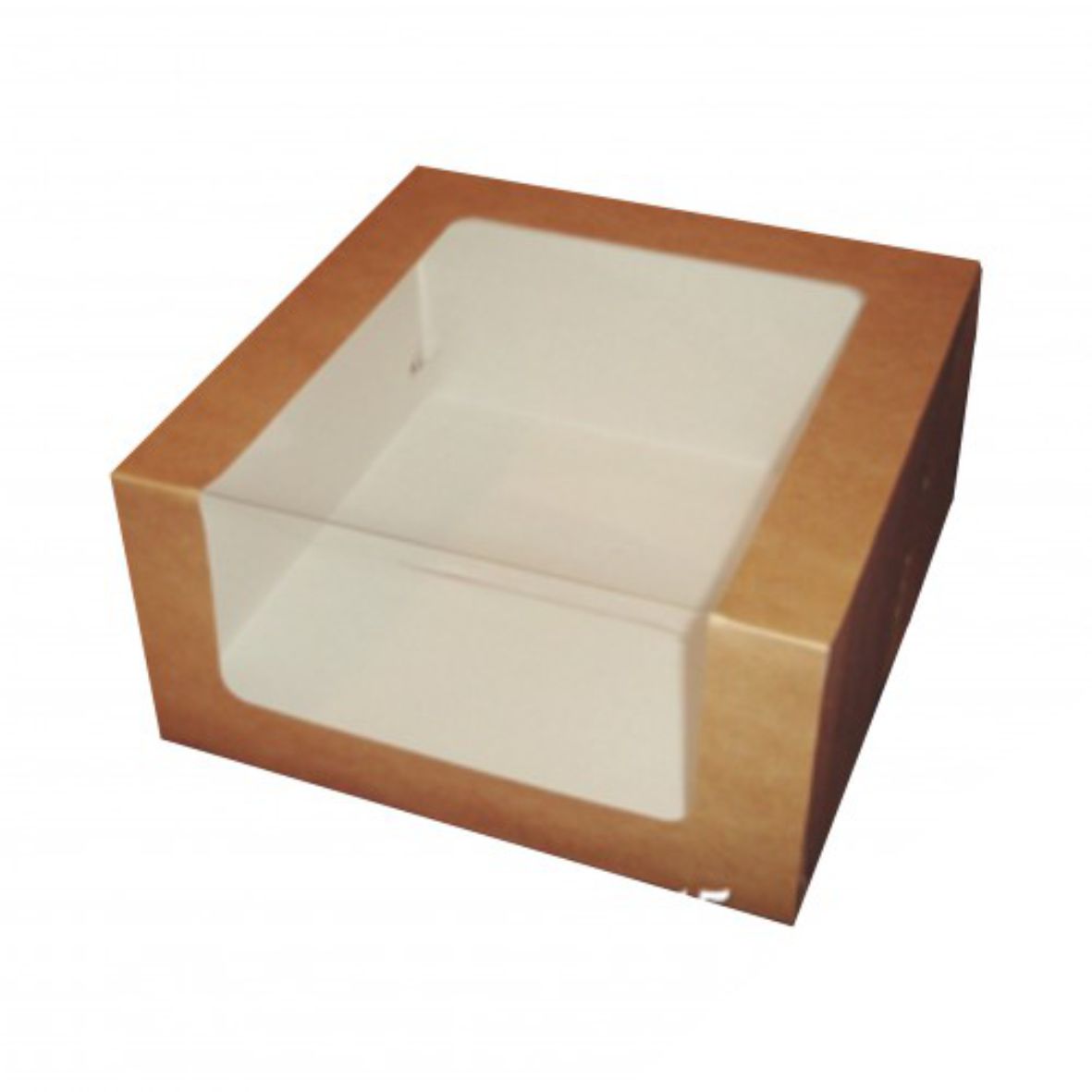 Упаковка 23х23х11см Мусс с окном Крафт