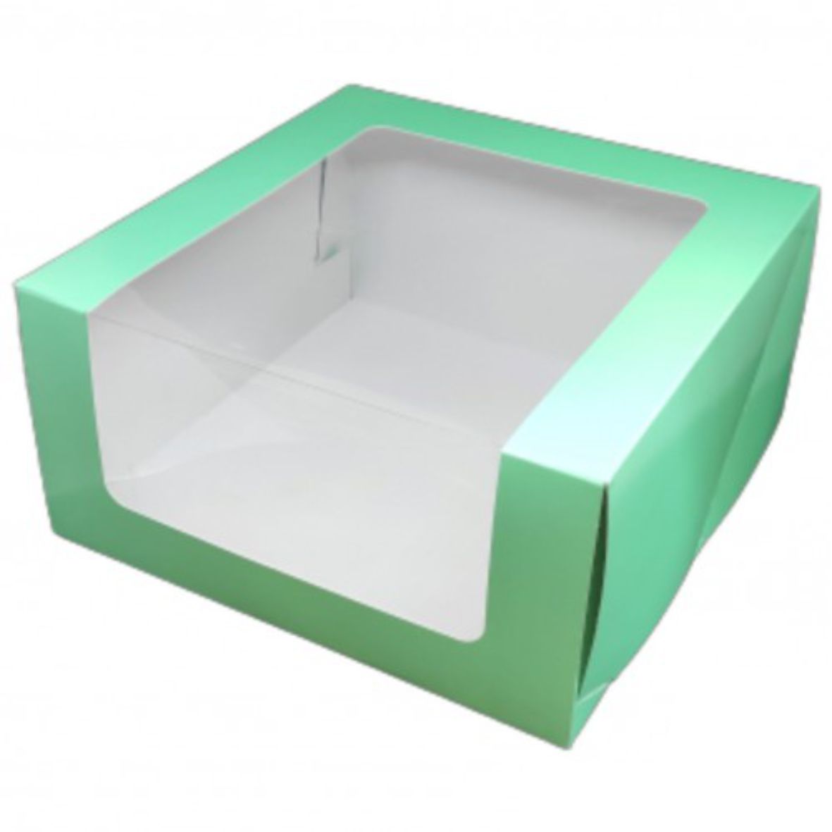 Упаковка 23х23х11см Мусс с окном Салатовый