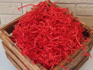 50гр. кораллово-красный наполнитель бумажный 3 мм