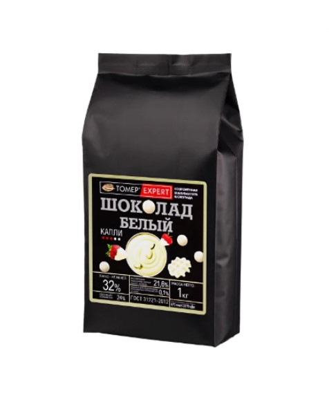 Шоколад Белый 32,5% в каллетах (каплях) - Томер Эксперт 400 г
