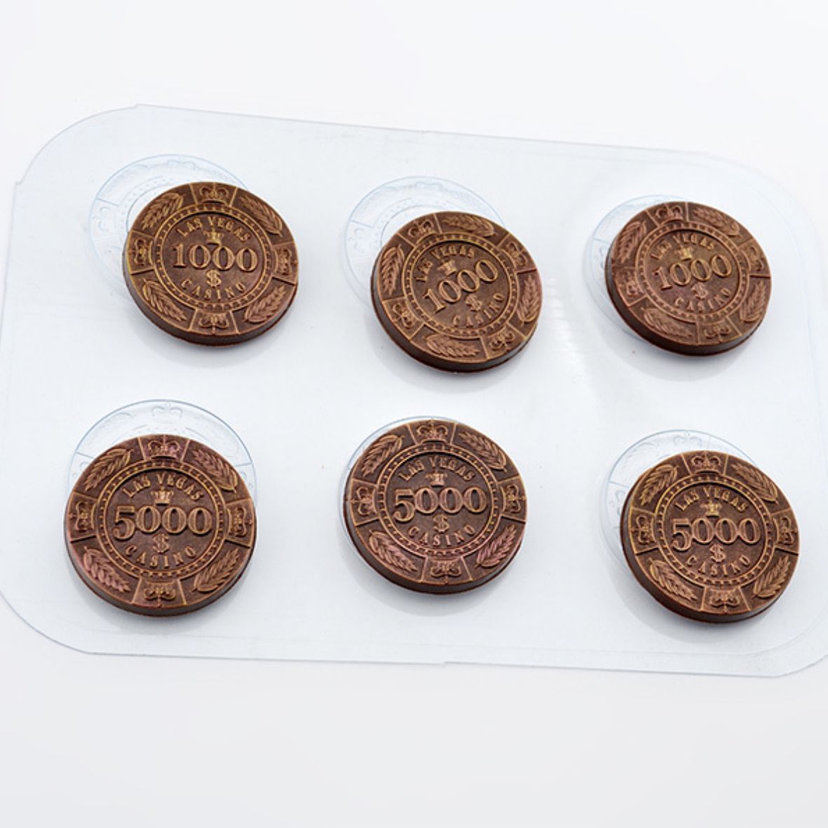 Форма для шоколада Фишки деньги