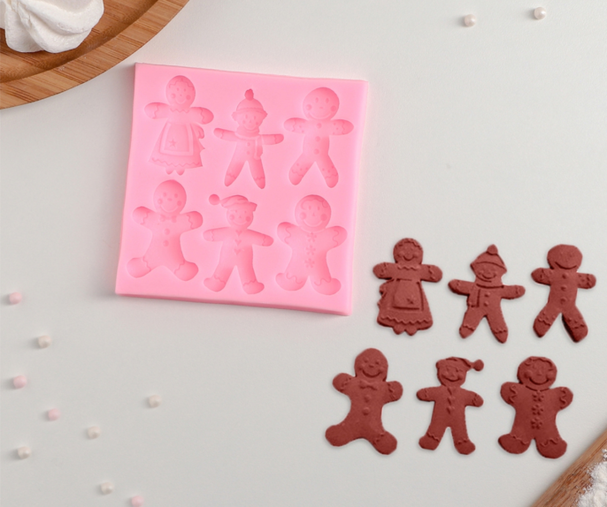 Молд силиконовый "Пряничные человечки"