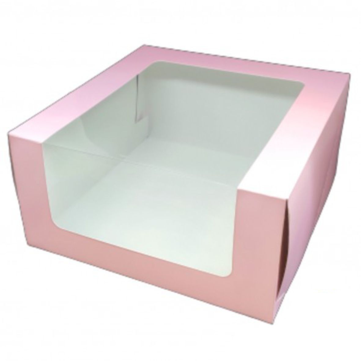 Упаковка  23х23х11см Мусс с окном Розовый