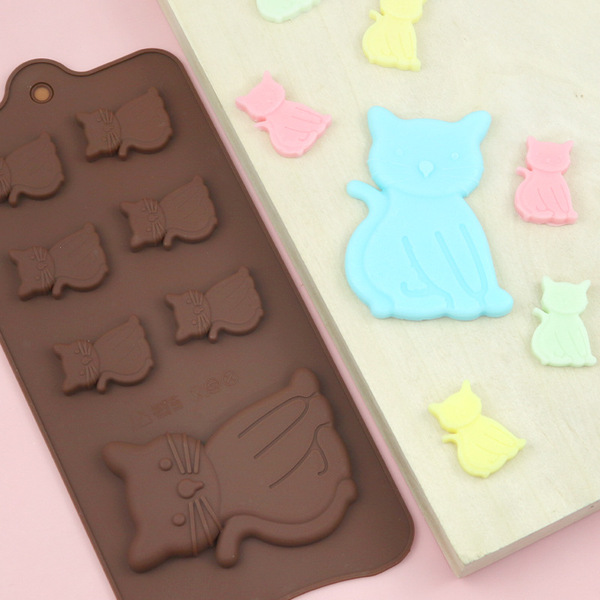 Форма силиконовая для шоколада Котик