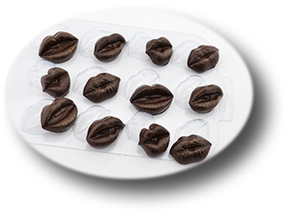 Пластиковая форма для шоколада Шоко-поцелуйчики