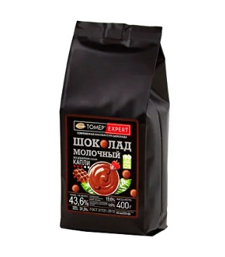 Шоколад Молочный 43,6% Без сахара в каллетах (каплях) - Томер Эксперт 400 г