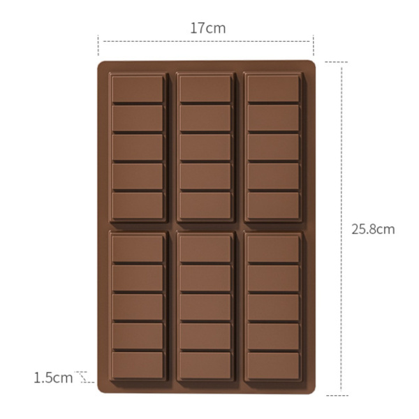 Силиконовая форма ПЛИТКА для дубайского шоколада 6 ячеек