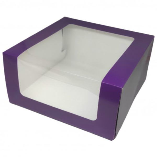 Упаковка 23х23х11см Мусс с окном Фиолетовый