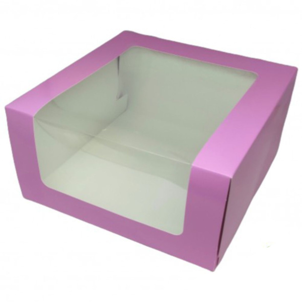 Упаковка  23х23х11см Мусс с окном Сиреневый