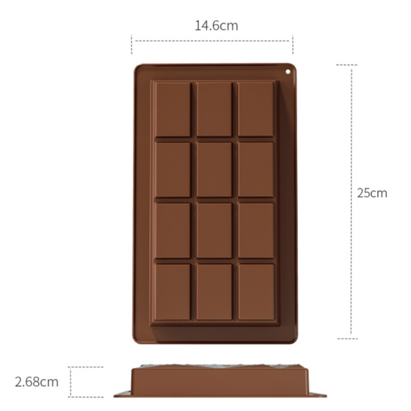 Силиконовая форма ПЛИТКА для дубайского шоколада 14,6х25 см