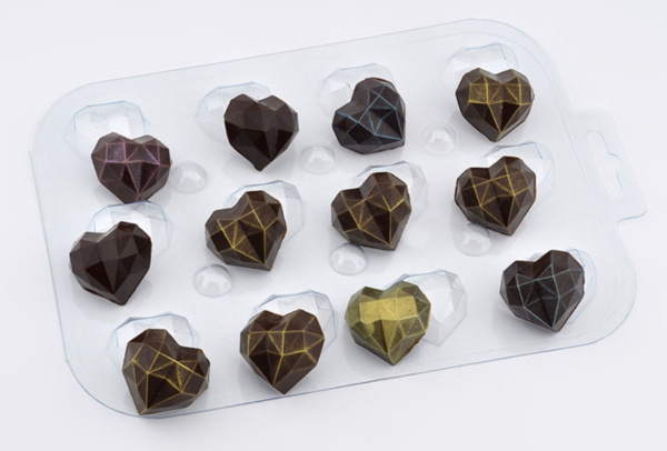 Форма для шоколада "Конфеты Граненое Сердце"